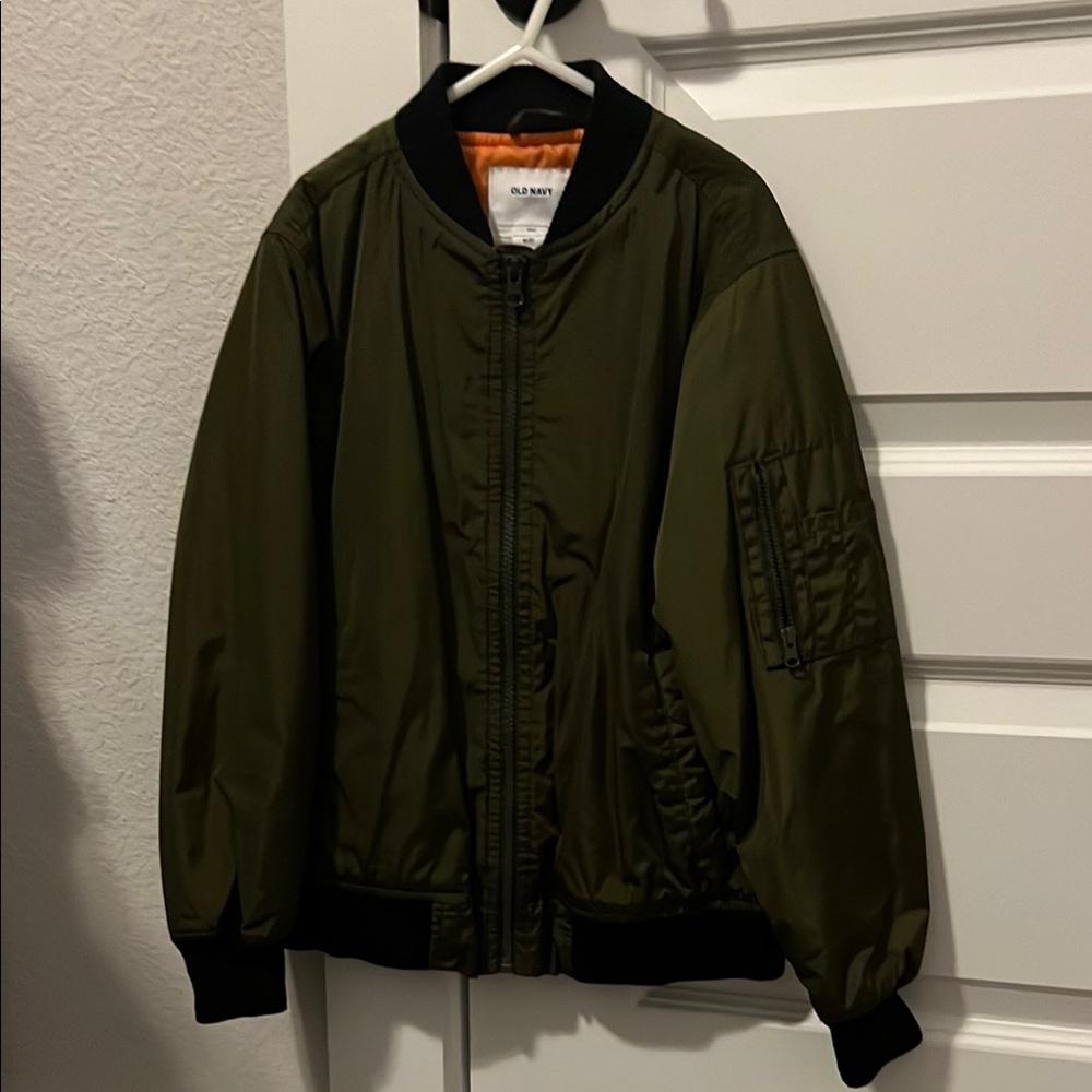 Old Navy Kids Olive Green Puffer Jacket